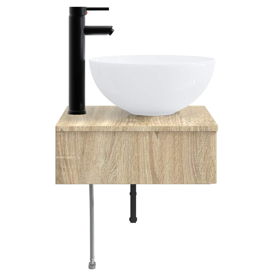 Wandgemonteerde Wastafel Sonoma Eiken 40 x 41 x 40,5 cm