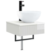 Wastafel muurmontage 40x41x40.5 cm hoogglans wit