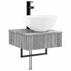 Wastafel wandmontage 40x41x40.5 cm grijs sonoma