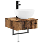 Wastafel muurmontage 40x41x40.5 cm oud hout