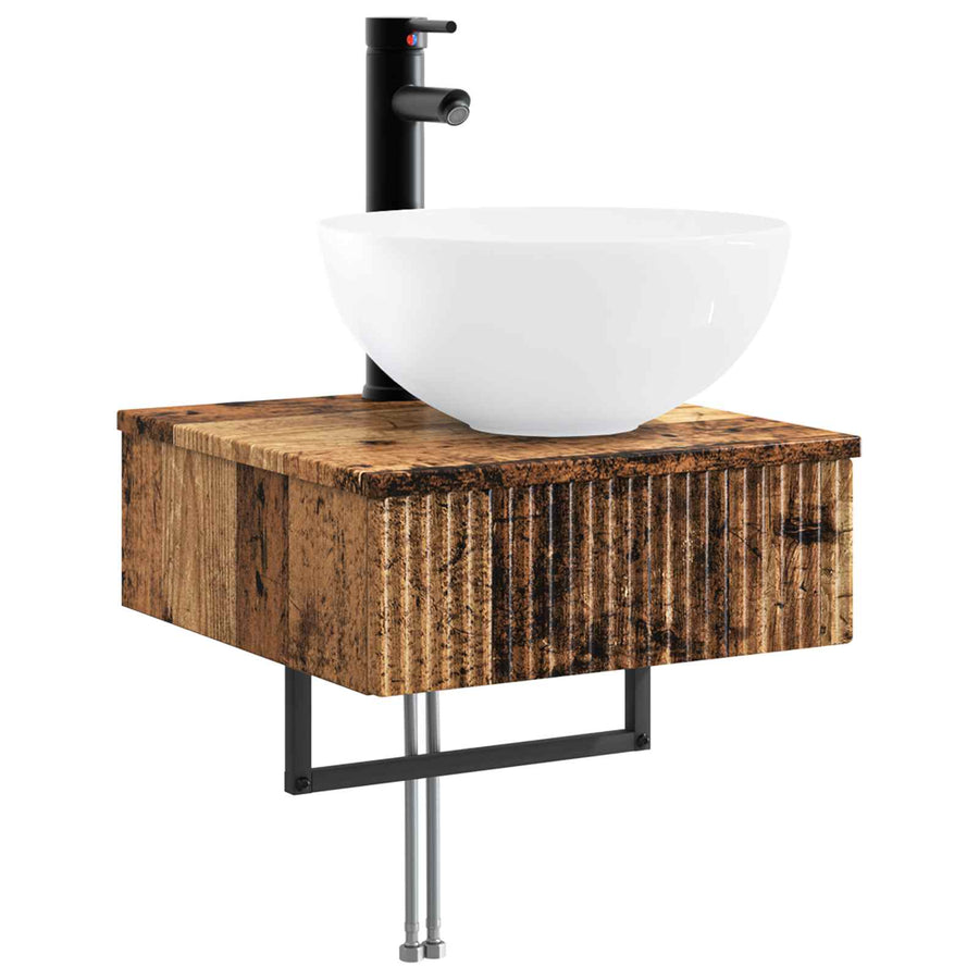 Wandgemonteerde Wastafel Oud hout 40 x 41 x 40,5 cm