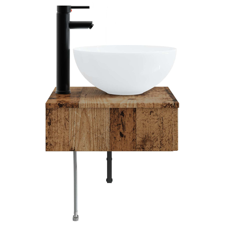 Wandgemonteerde Wastafel Oud hout 40 x 41 x 40,5 cm