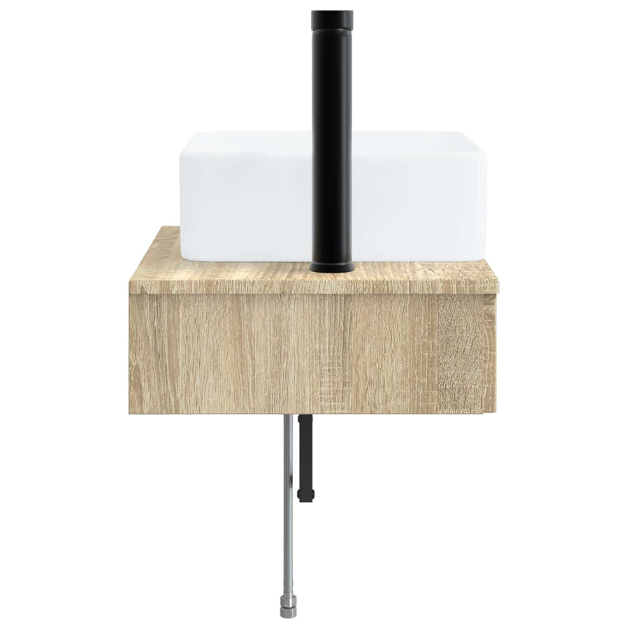Wandgemonteerde Wastafel Sonoma Eiken 50 x 41 x 39 cm
