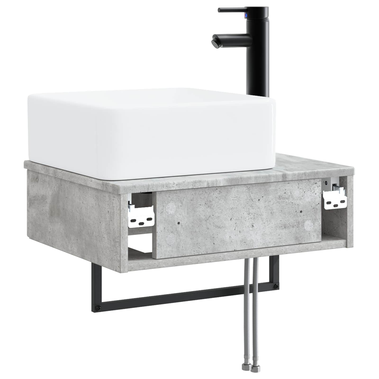 Wandgemonteerde Wastafel Betongrijs 50 x 41 x 39 cm