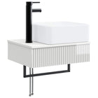 Wastafel muurbevestiging 50x41x39 cm hoogglans wit