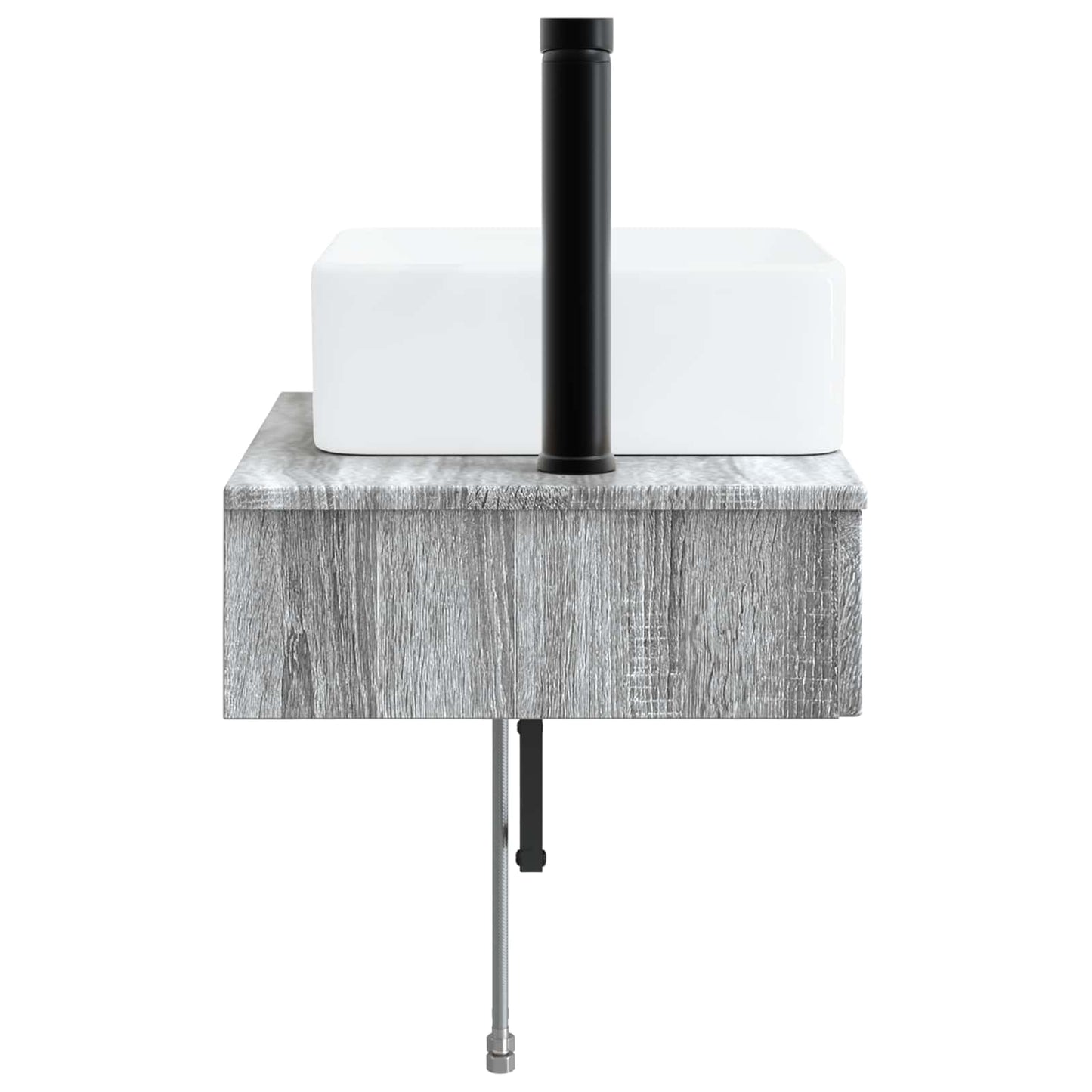 Wandgemonteerde Wastafel Grijs Sonoma 50 x 41 x 39 cm