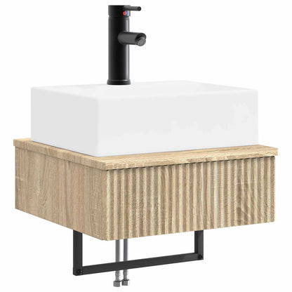 Wandgemonteerde Wastafel Sonoma Eiken 40 x 41 x 39 cm
