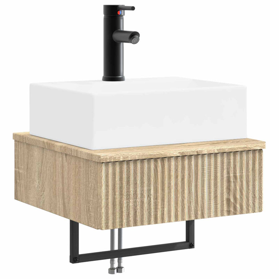Wandgemonteerde Wastafel Sonoma Eiken 40 x 41 x 39 cm