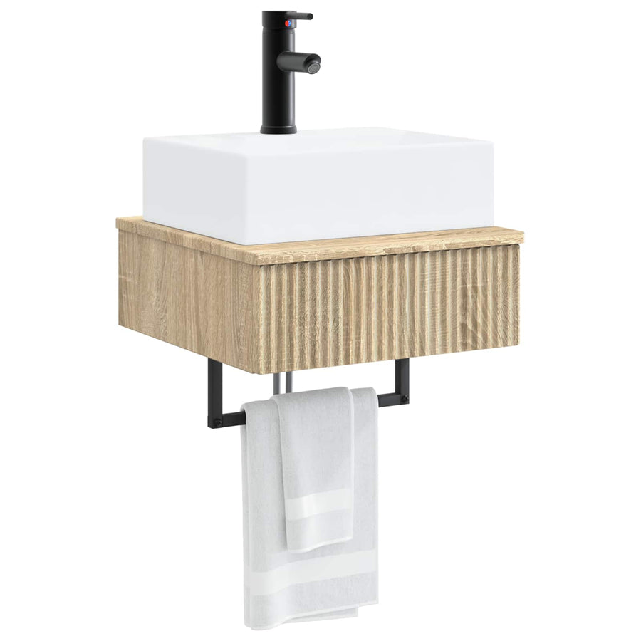 Wandgemonteerde Wastafel Sonoma Eiken 40 x 41 x 39 cm