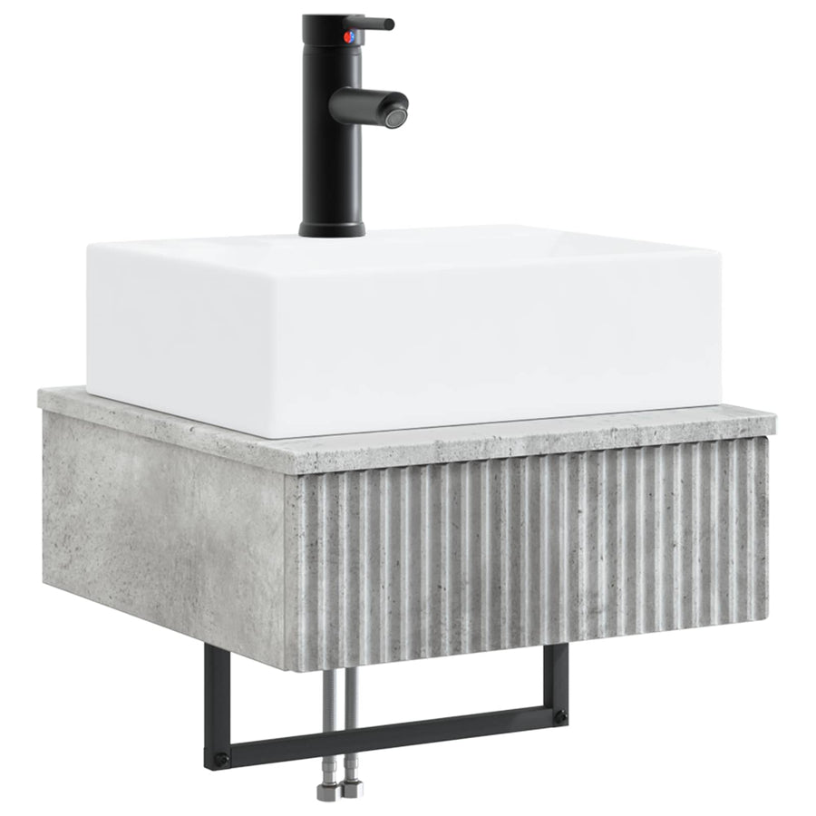 Wandgemonteerde Wastafel Betongrijs 40 x 41 x 39 cm