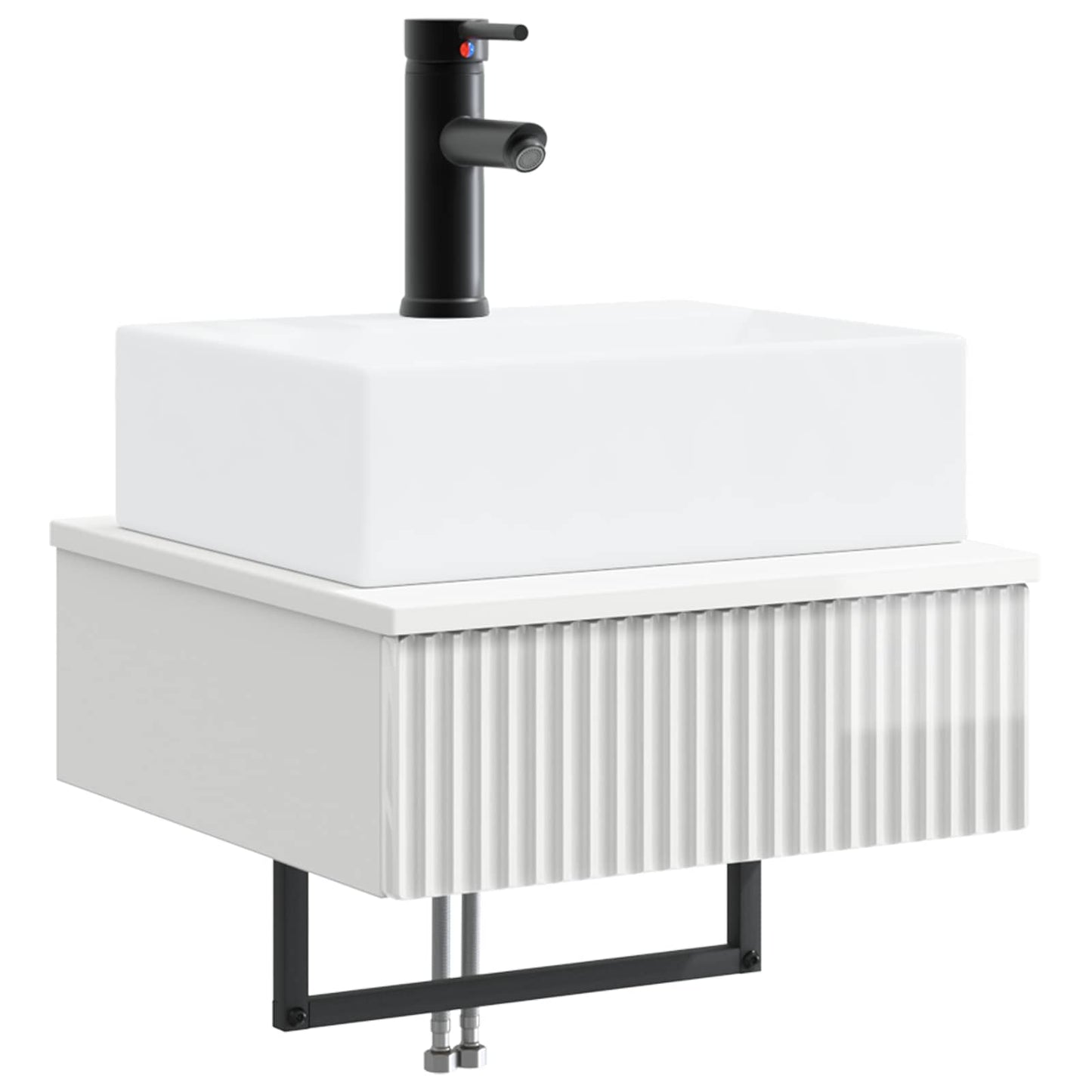 Wandgemonteerde Wastafel Hoogglans Wit 40 x 41 x 39 cm