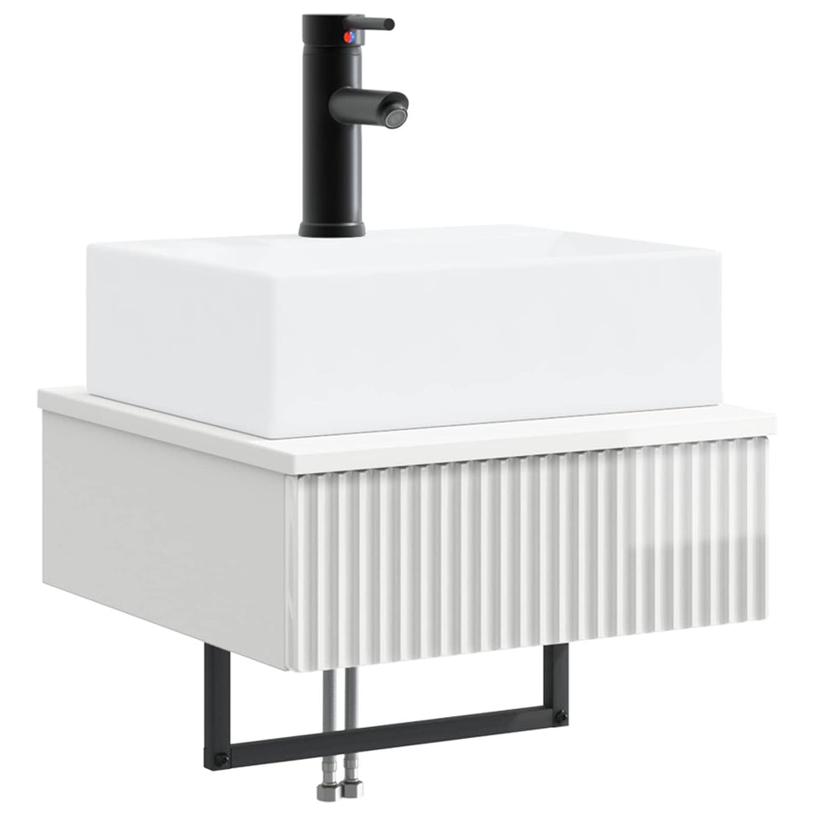 Wandgemonteerde Wastafel Hoogglans Wit 40 x 41 x 39 cm