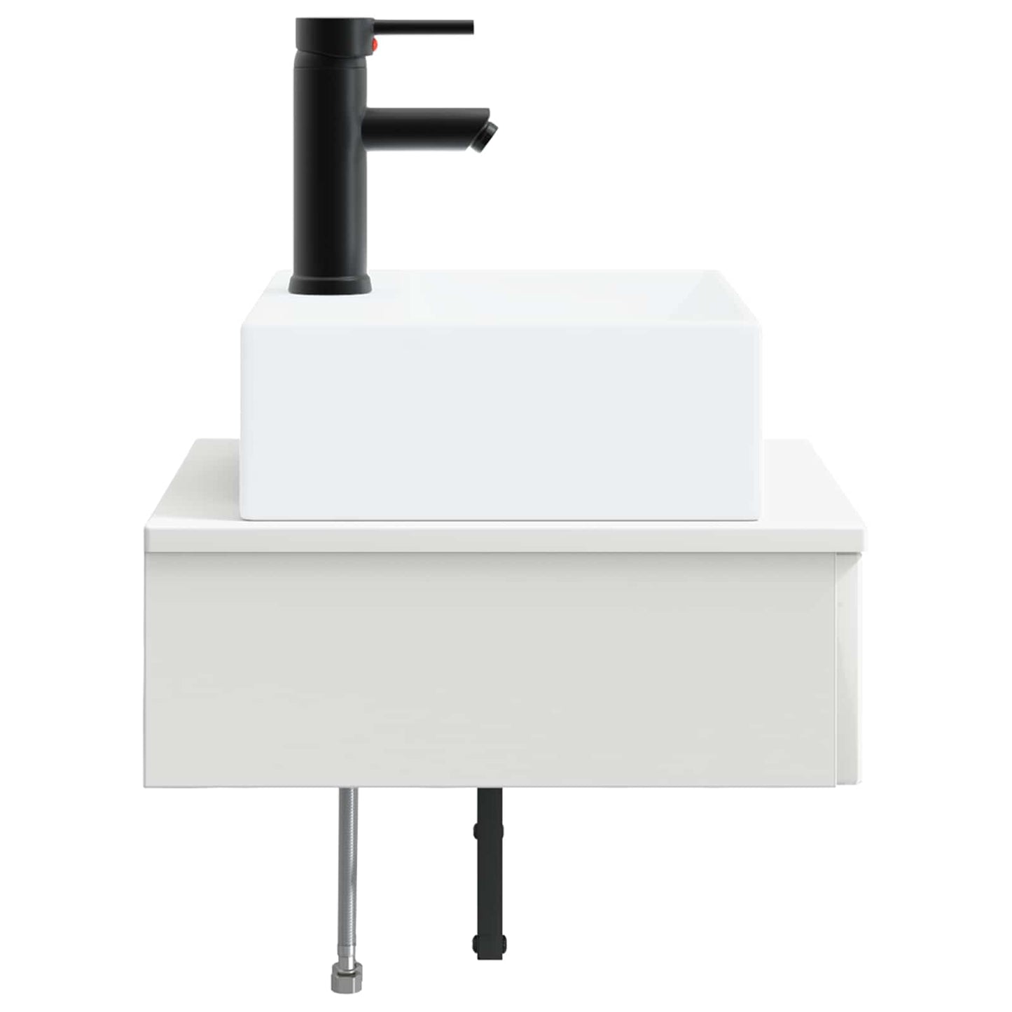 Wandgemonteerde Wastafel Hoogglans Wit 40 x 41 x 39 cm