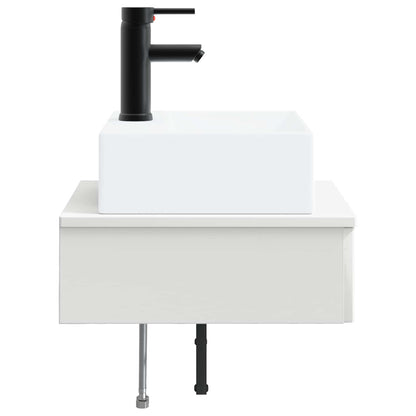 Wandgemonteerde Wastafel Hoogglans Wit 40 x 41 x 39 cm