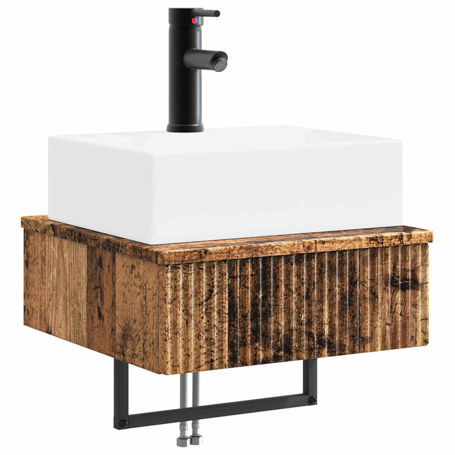 Wandgemonteerde Wastafel Oud hout 40 x 41 x 39 cm Bewerkt hout