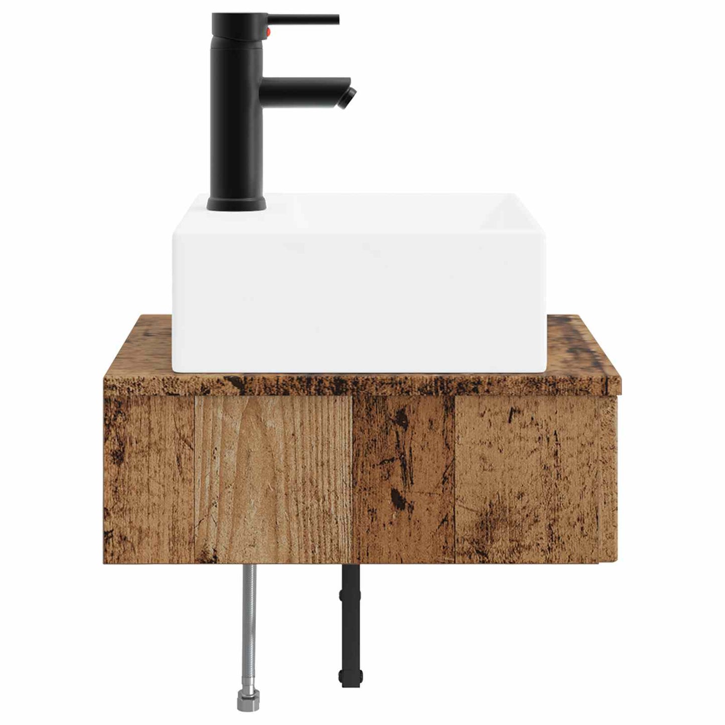 Wandgemonteerde Wastafel Oud hout 40 x 41 x 39 cm Bewerkt hout