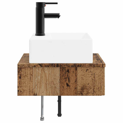 Wandgemonteerde Wastafel Oud hout 40 x 41 x 39 cm Bewerkt hout