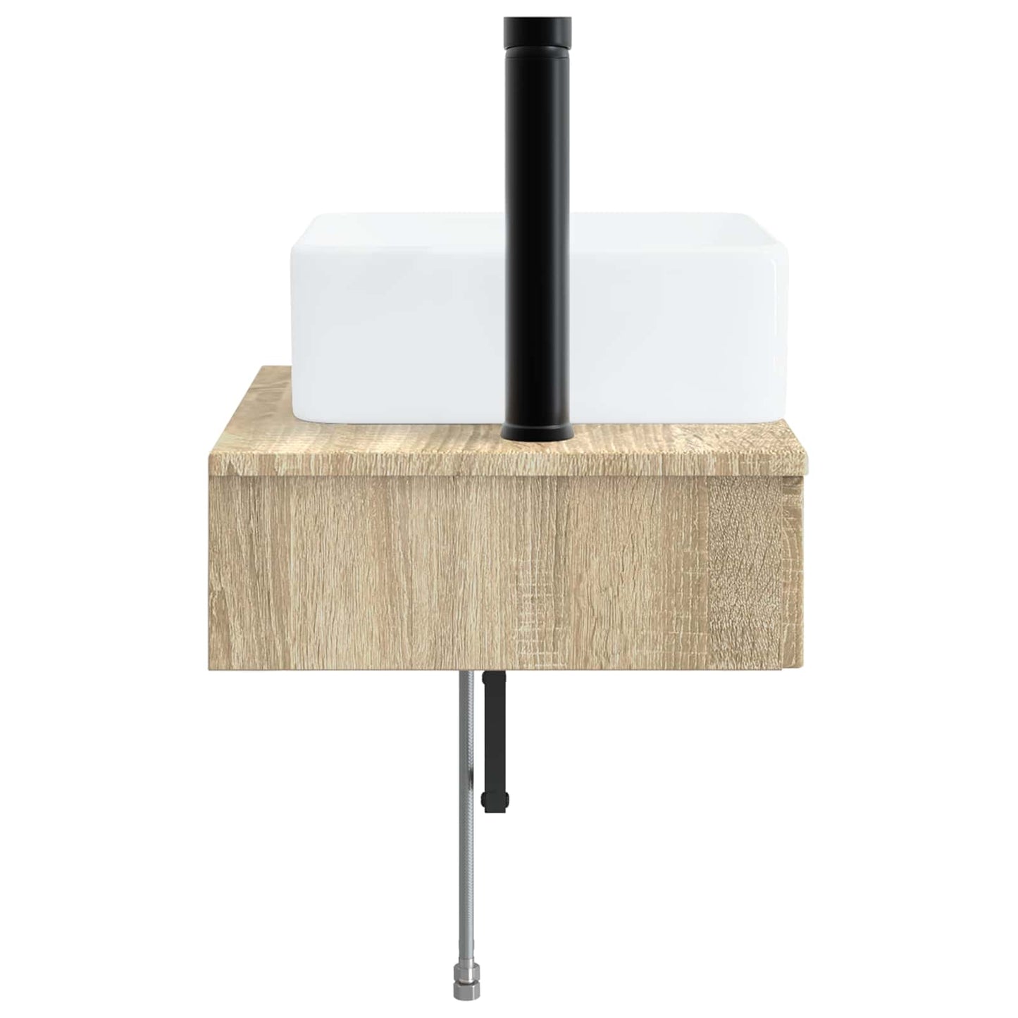 Wandgemonteerde Wastafel Sonoma Eiken 53 x 35 x 39 cm