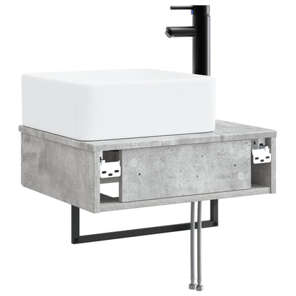 Wandgemonteerde Wastafel Betongrijs 53 x 35 x 39 cm