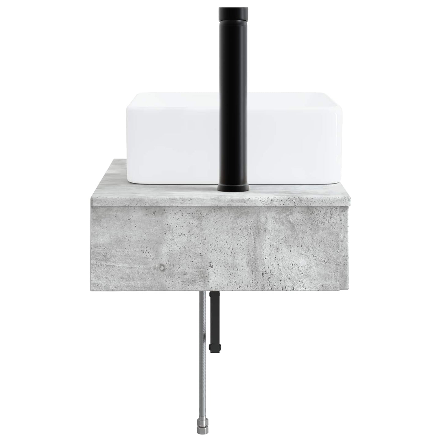 Wandgemonteerde Wastafel Betongrijs 53 x 35 x 39 cm