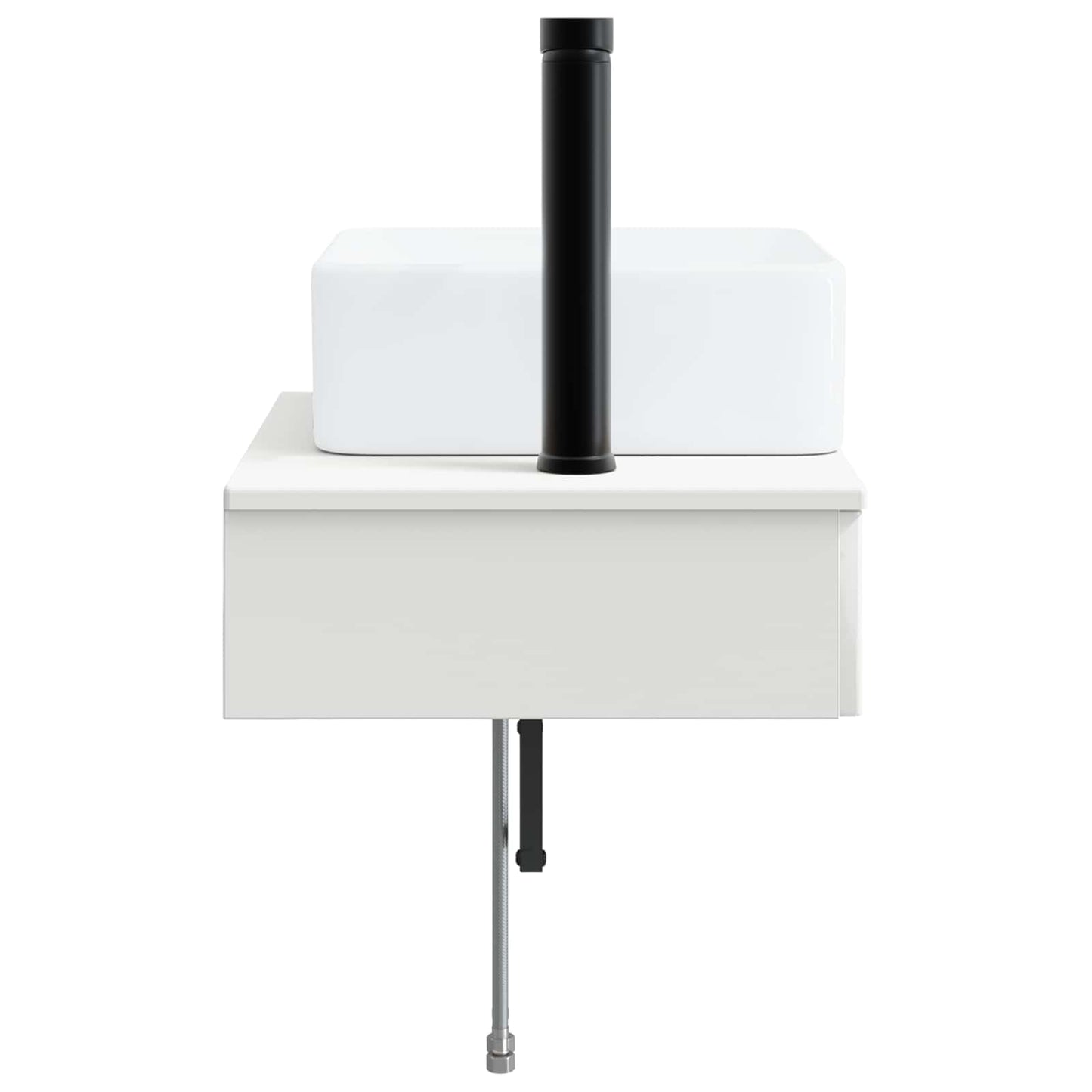 Wandgemonteerde Wastafel Hoogglans Wit 53 x 35 x 39 cm