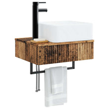 Wandgemonteerde Wastafel Oud hout 53 x 35 x 39 cm Bewerkt hout