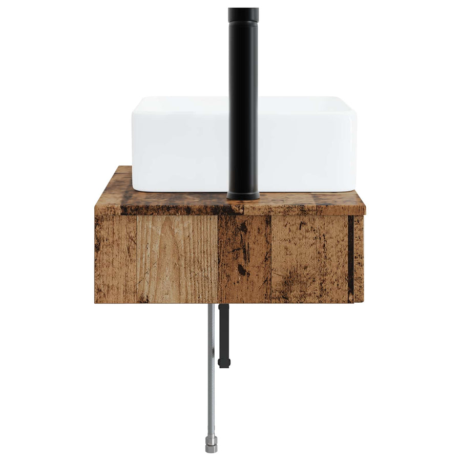 Wandgemonteerde Wastafel Oud hout 53 x 35 x 39 cm Bewerkt hout