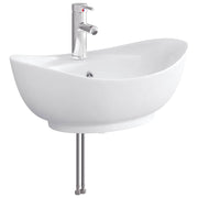 Waskom badkamer 59x35x21 cm chroom metaal
