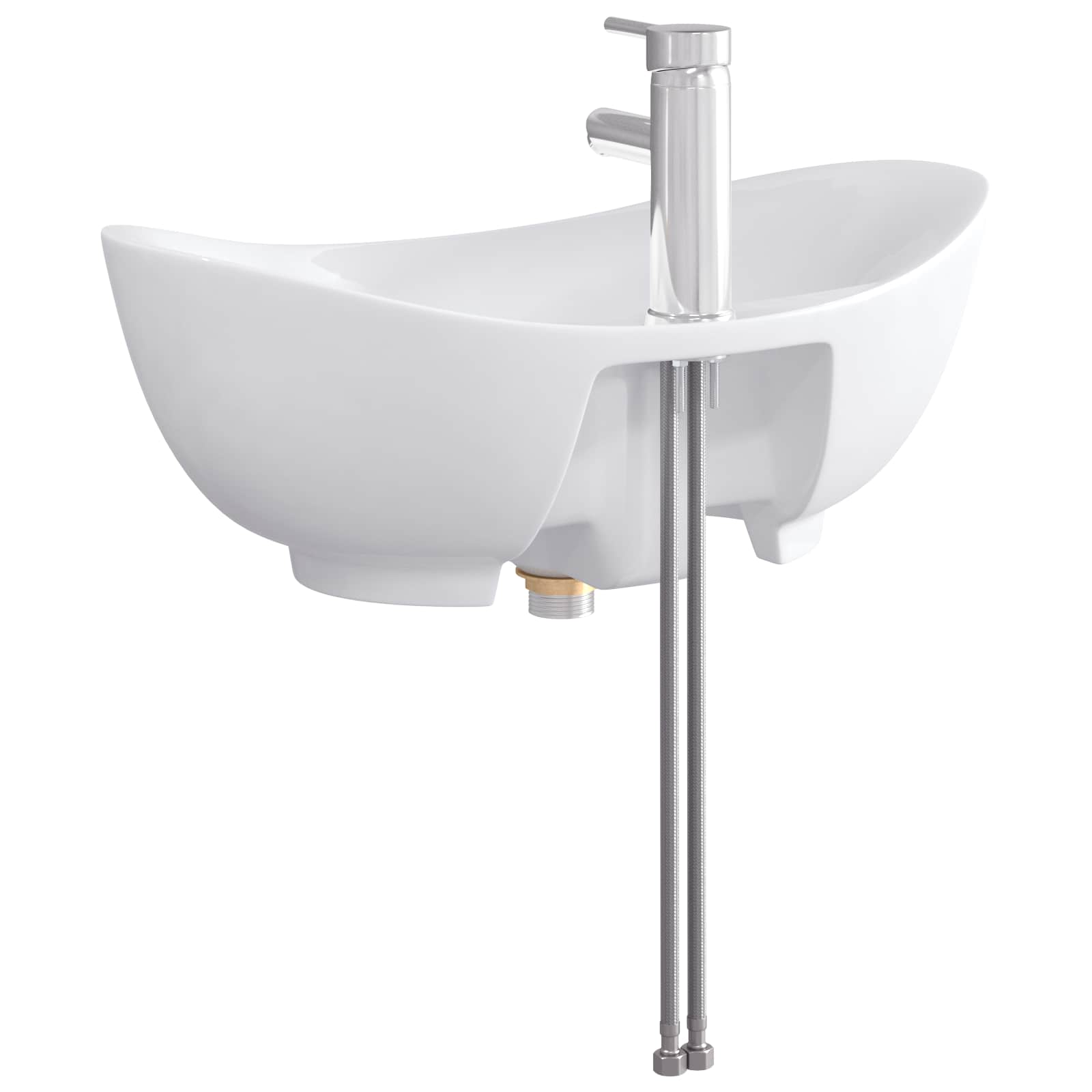 Badkamer Waskom Chroom 59 x 35 x 21 cm Metaal