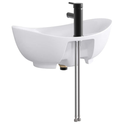 Badkamer Waskom Mat Zwart 59 x 35 x 21 cm Metaal