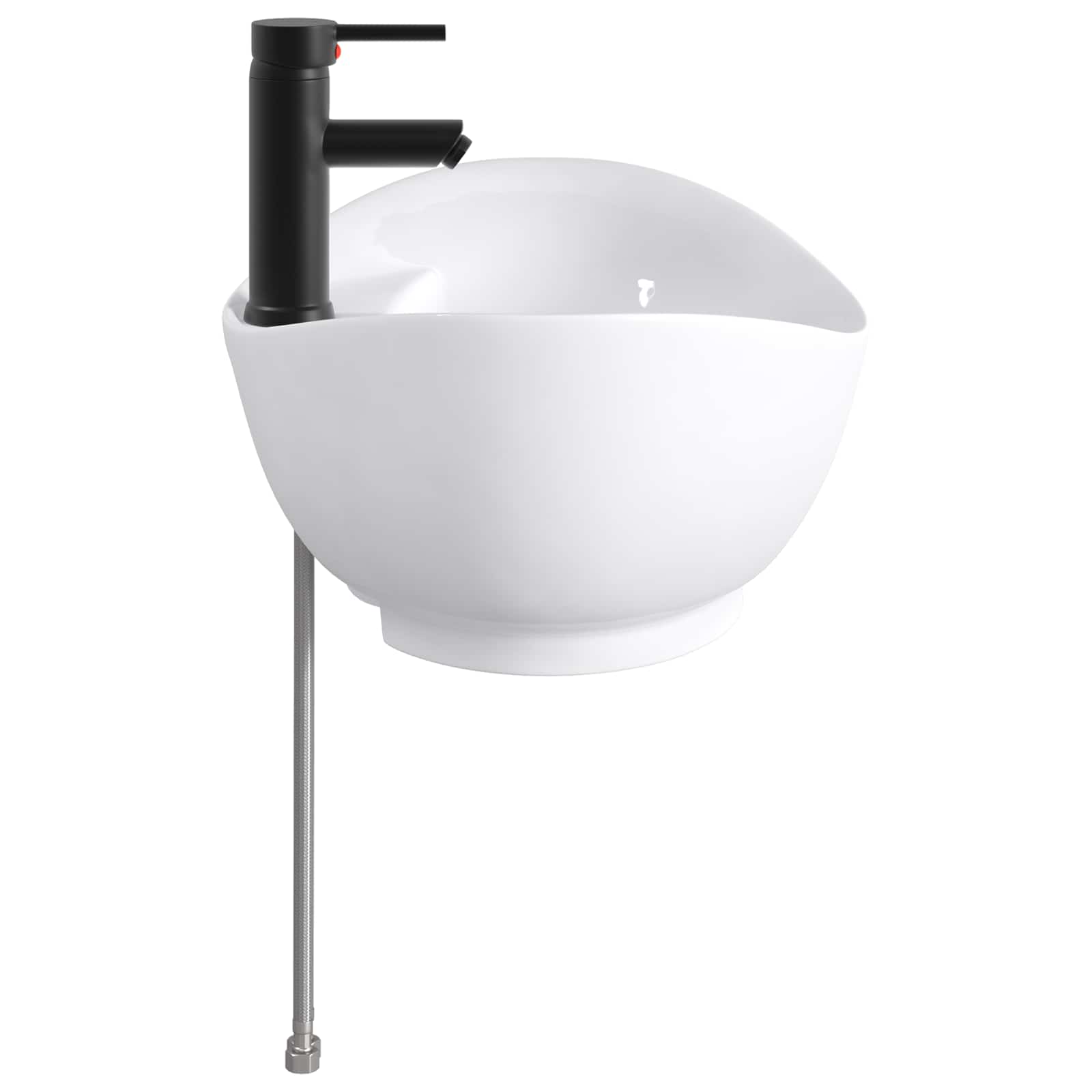 Badkamer Waskom Mat Zwart 59 x 35 x 21 cm Metaal