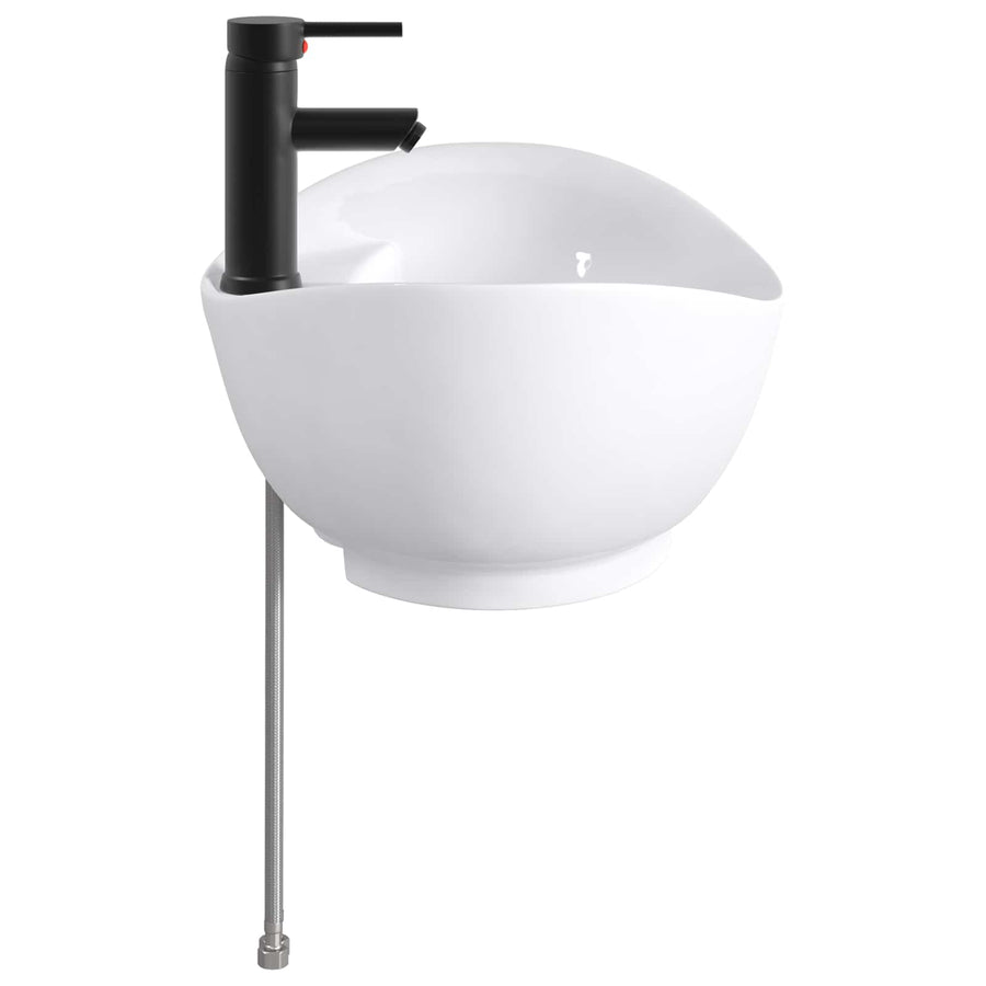 Badkamer Waskom Mat Zwart 59 x 35 x 21 cm Metaal