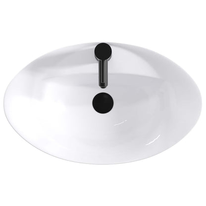 Badkamer Waskom Mat Zwart 59 x 35 x 21 cm Metaal