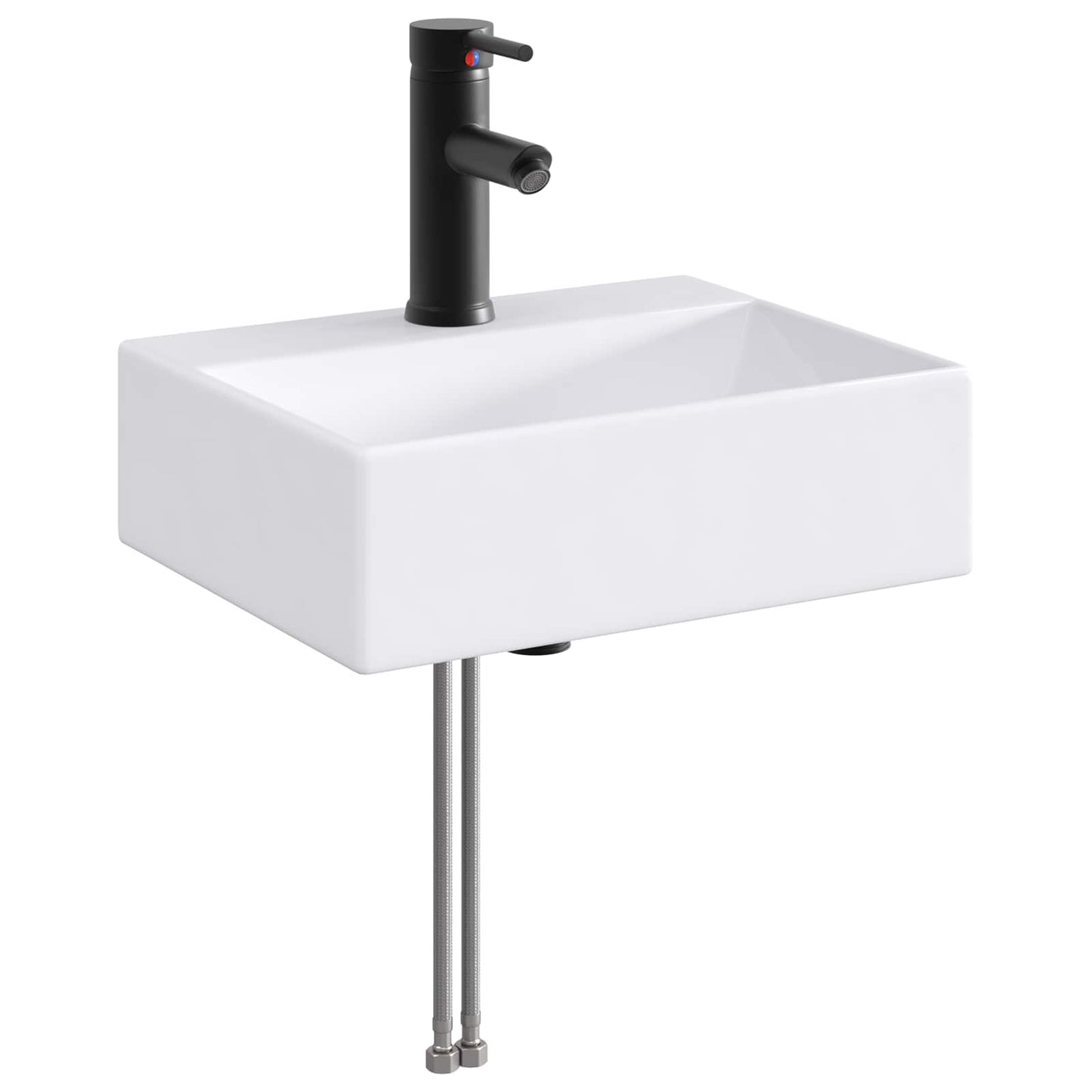 Badkamer Waskom Mat Zwart 39 x 30,5 x 12,5 cm Metaal