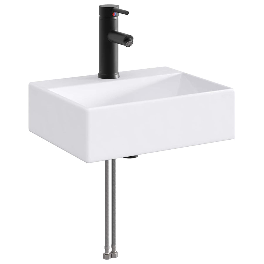 Badkamer Waskom Mat Zwart 39 x 30,5 x 12,5 cm Metaal