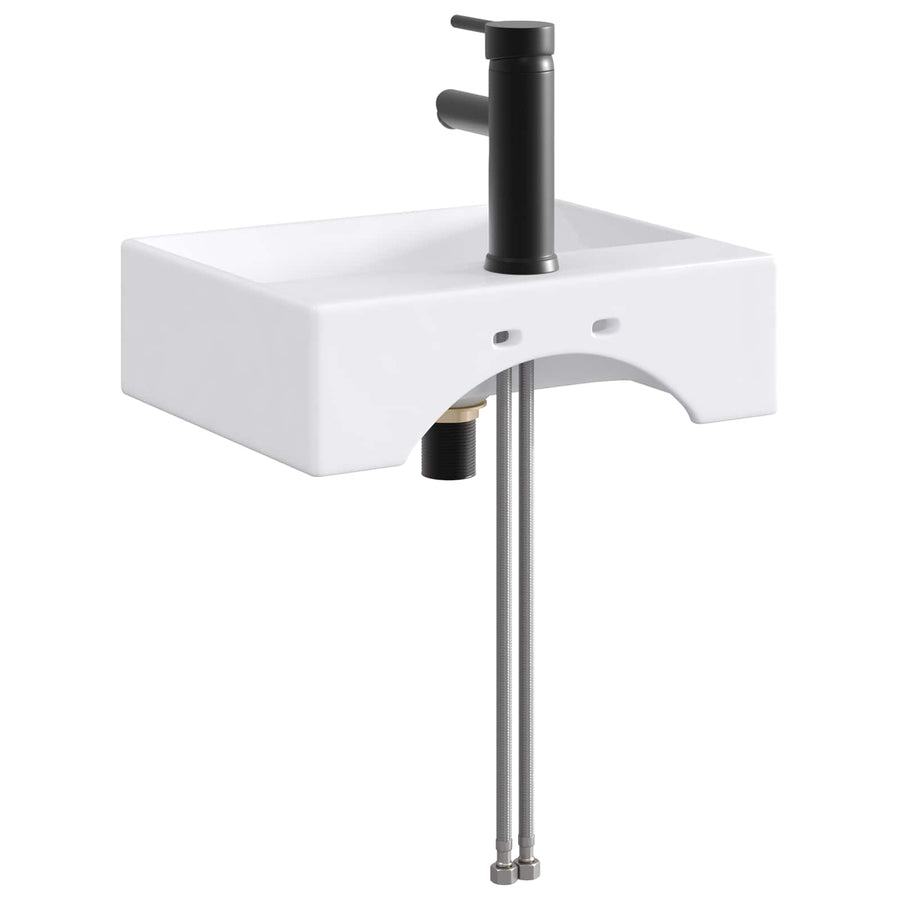 Badkamer Waskom Mat Zwart 39 x 30,5 x 12,5 cm Metaal