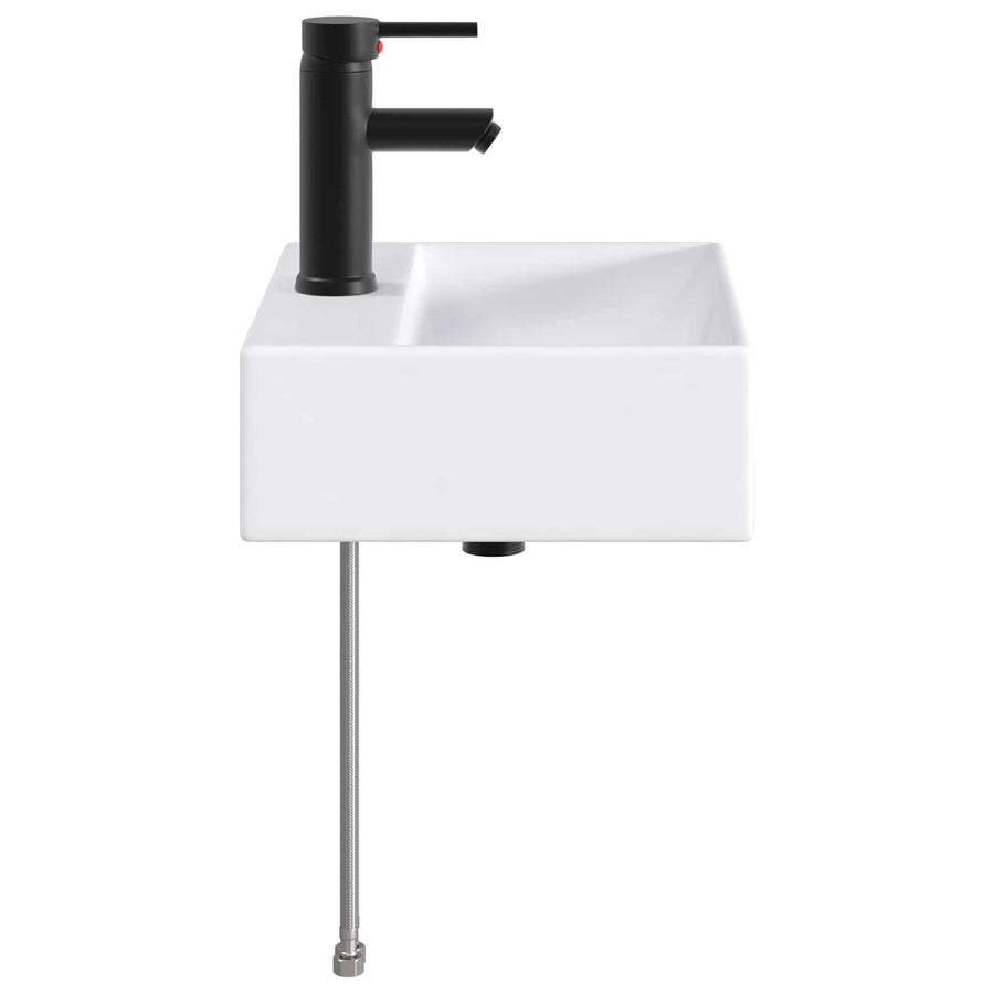 Badkamer Waskom Mat Zwart 39 x 30,5 x 12,5 cm Metaal