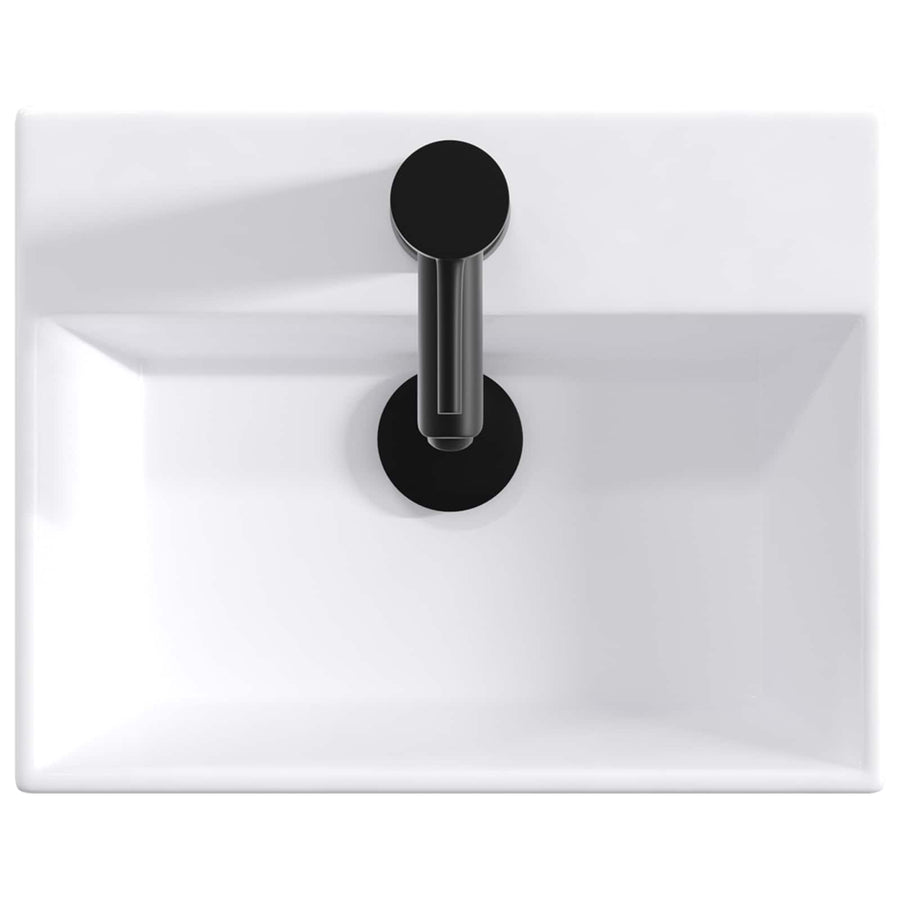 Badkamer Waskom Mat Zwart 39 x 30,5 x 12,5 cm Metaal