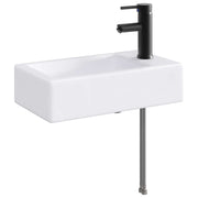 Waskom metaal mat zwart 45,5x25,5x13 cm