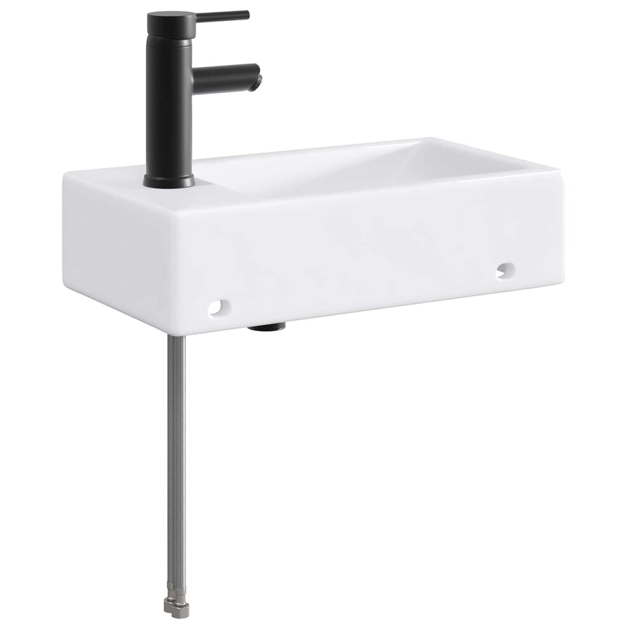 Badkamer Waskom Mat Zwart 45,5 x 25,5 x 13 cm Metaal