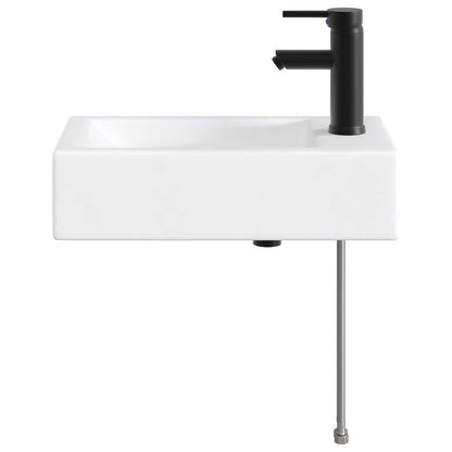 Badkamer Waskom Mat Zwart 45,5 x 25,5 x 13 cm Metaal