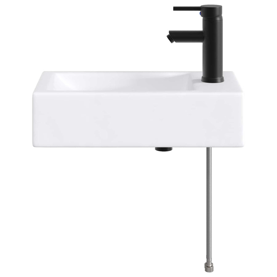 Badkamer Waskom Mat Zwart 45,5 x 25,5 x 13 cm Metaal