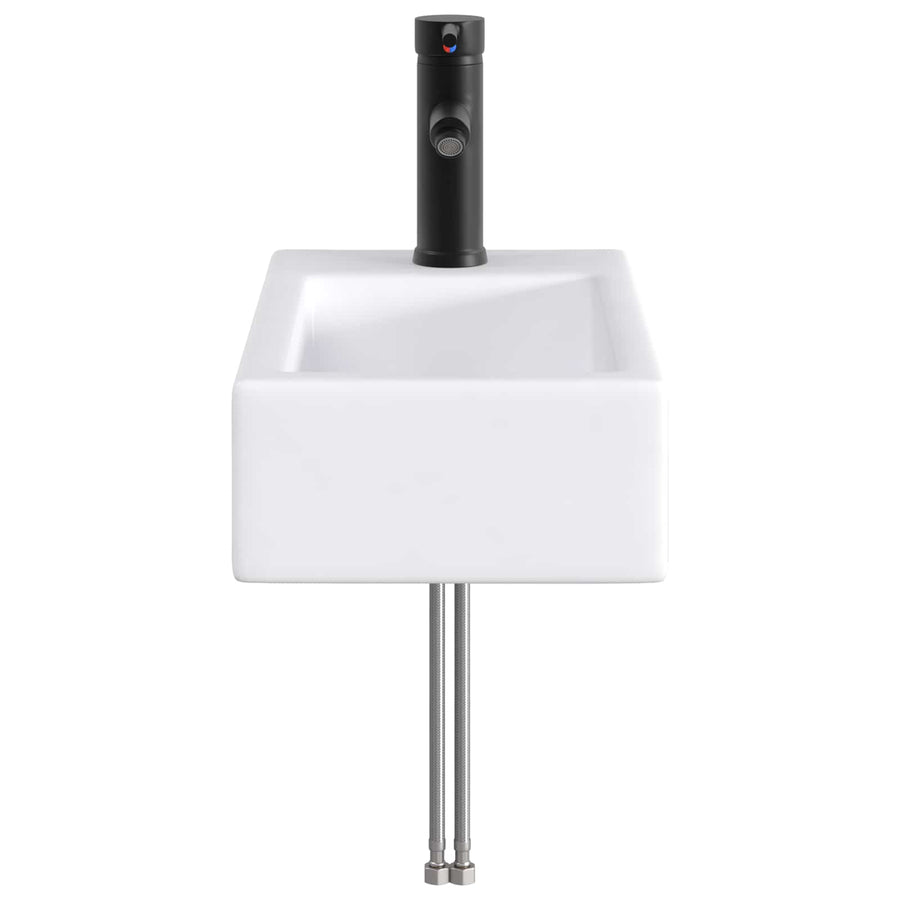 Badkamer Waskom Mat Zwart 45,5 x 25,5 x 13 cm Metaal