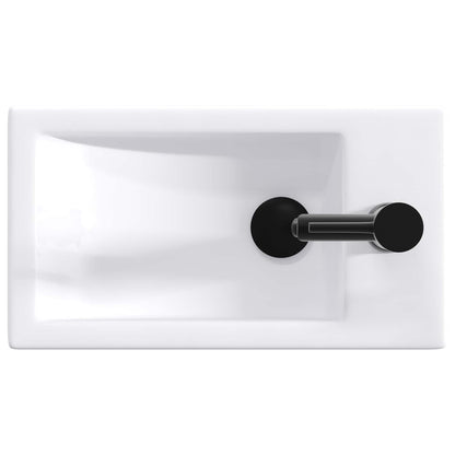 Badkamer Waskom Mat Zwart 45,5 x 25,5 x 13 cm Metaal