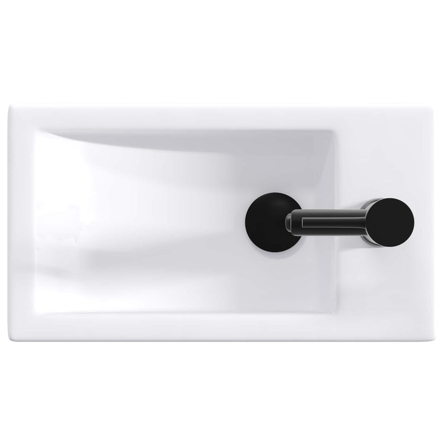 Badkamer Waskom Mat Zwart 45,5 x 25,5 x 13 cm Metaal