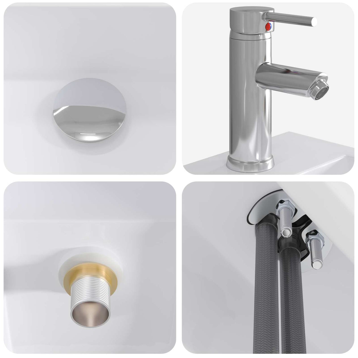 Badkamer Waskom Chroom 45,5 x 25,5 x 13 cm Metaal