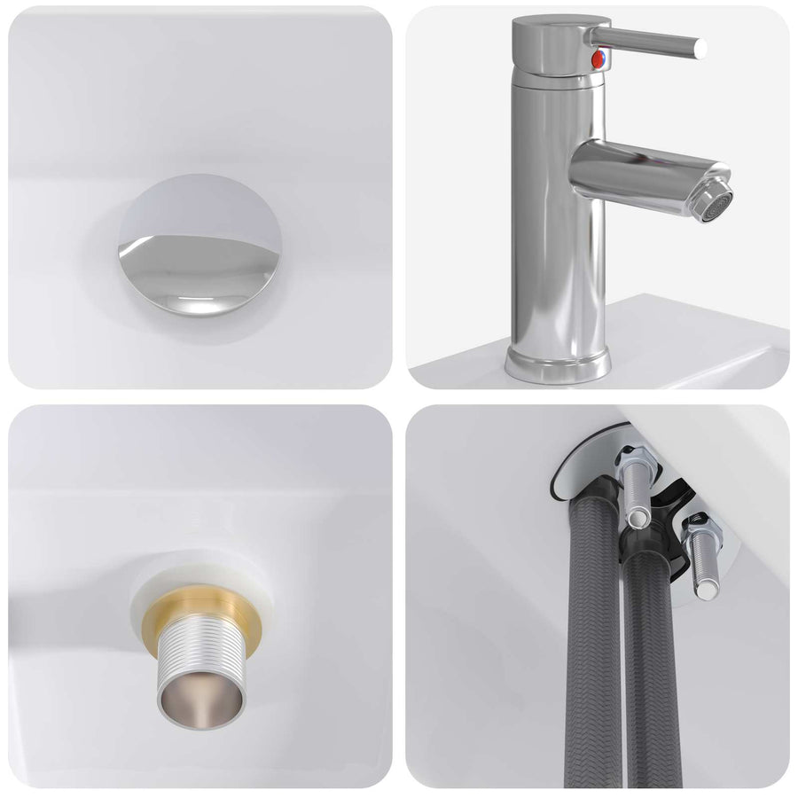Badkamer Waskom Chroom 45,5 x 25,5 x 13 cm Metaal