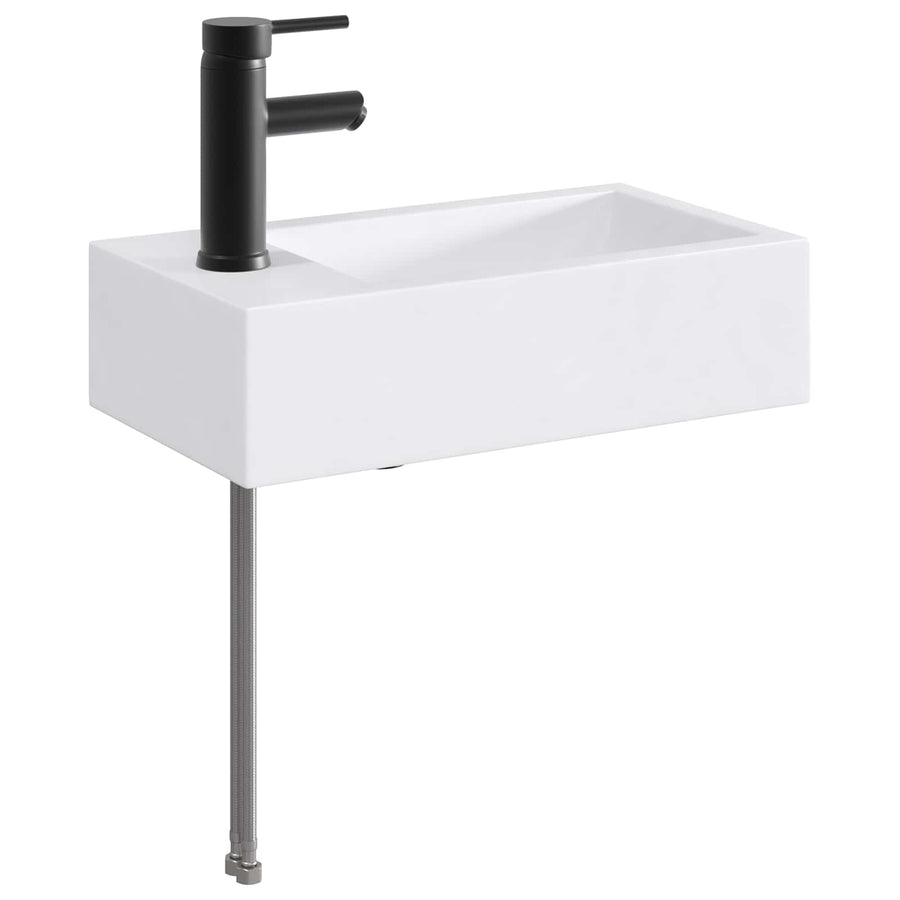 Badkamer Waskom Mat Zwart 45,5 x 25,5 x 13 cm Metaal