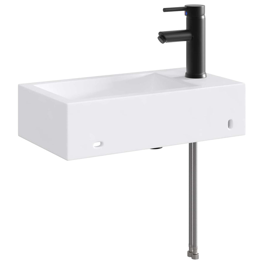Badkamer Waskom Mat Zwart 45,5 x 25,5 x 13 cm Metaal