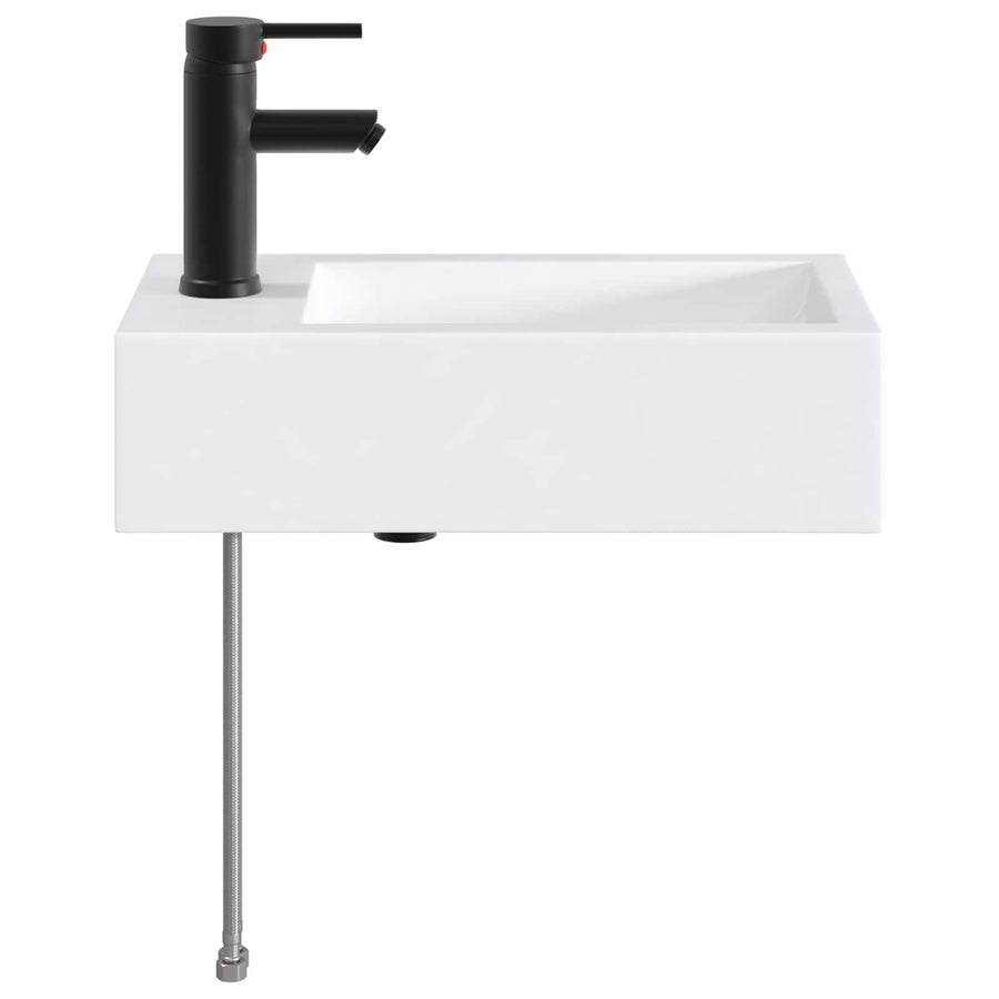 Badkamer Waskom Mat Zwart 45,5 x 25,5 x 13 cm Metaal